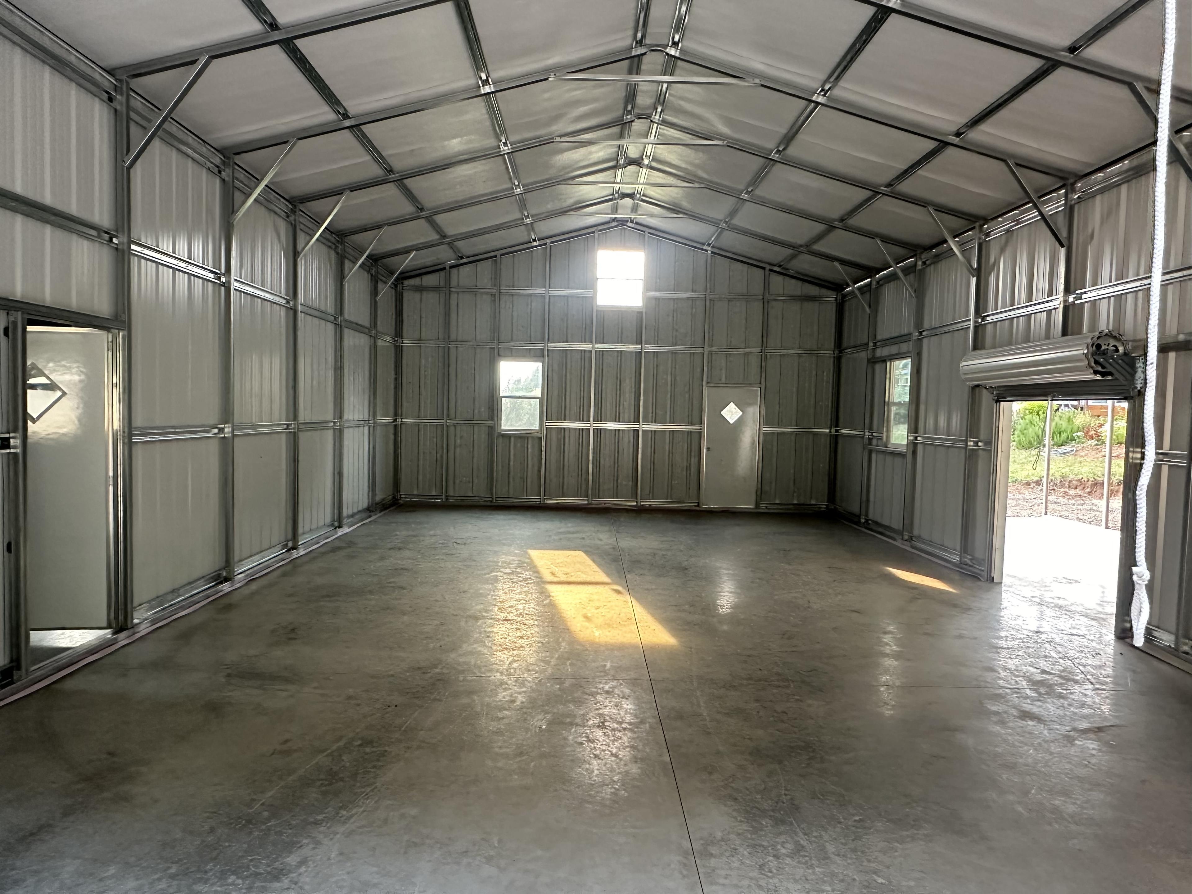 Interior of M&C custom steel building
