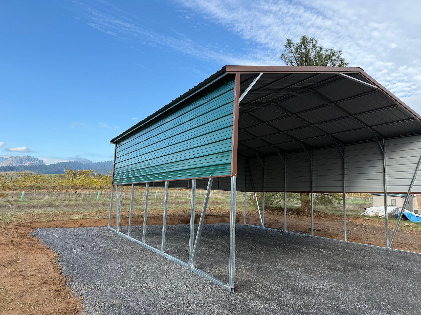 40x60 commercial barn with lean-to addition